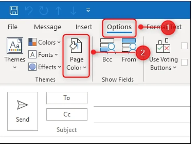 Outlook'ta e-postalara Arka Plan Rengi Veya Resim Nasıl Eklenir?