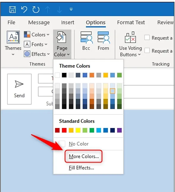 1637239658 Outlook'ta e-postalara Arka Plan Rengi Veya Resim Nasıl Eklenir?