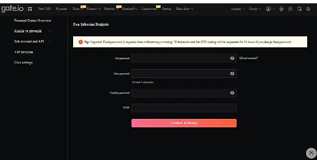 Gate.Io Fon Şifresi Nedir?Gate.Io Fon Şifresi Ne İşe Yarar?