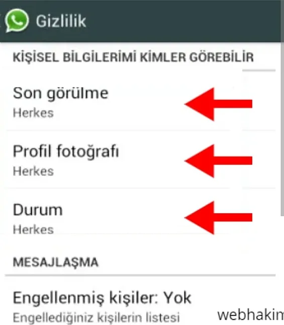İPhone'da whatsapp son Görülme nasıl dondurulur ?