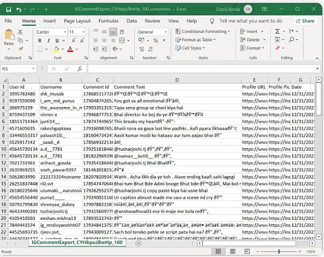 İnstagram Yorumları Excel ve CSV'ye Nasıl Aktarılır ?