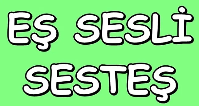 Sesteş kelimeler nedir?Örnekler ile sesteş kelimeler
