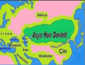 Asya Hun Devleti haritası Asya Hun Devleti Bilgi
