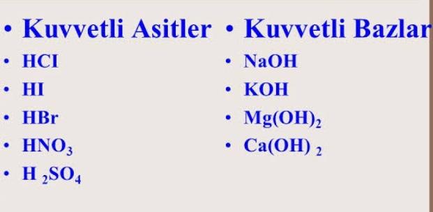 Asitler ve Bazlar Konu Anlatımı