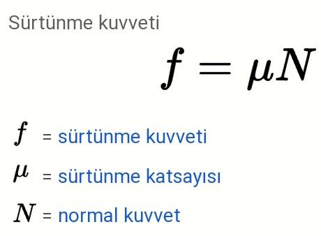 Sürtünme Kuvveti nedir?